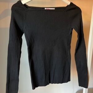 KORS by Michael Kors Vintage early 2000s Black Ribbed Long Sleeve Top